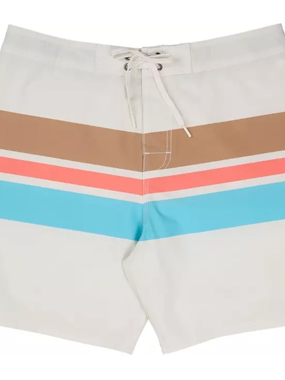 Quiksilver Striped Cream Board Shorts Size 36 NWT